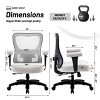 Office Chair with Mesh High Back Adjustable Armrests Lumbar Support and Thick Cushion for Heavy Duty Seating -3irtyhousy - 4 of 4