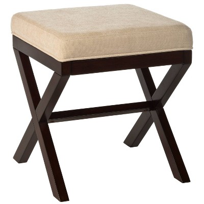 18.5" Morgan Backless Upholstered Wood Vanity Stool Golden Beige - Hillsdale Furniture