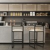 24.8" Counter Bar Stools Set of 2 with Faux Leather Upholstered & Modern Metal Frame for Kitchen Island,Dining-Baofuwish - 3 of 4