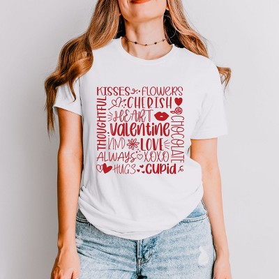 Simply Sage Market Valentine Collage Short Sleeve Tee - 2XL - White