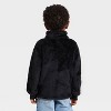 Toddler Boys' Disney Cars Lightning McQueen Racing Cozy Zip-Up Sweater - Black - 2 of 3