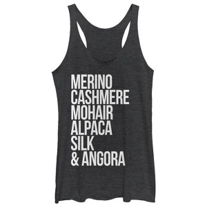 Women's CHIN UP Luxury Fabric Yarn Racerback Tank Top - 1 of 3