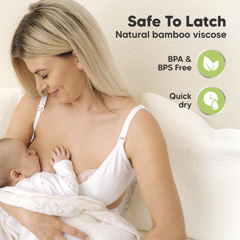 KeaBabies 14pk Organic Nursing Pads, Washable Breast Pads for Breastfeeding, Reusable Nipple Pads, Breastfeeding Essentials, 6 of 11