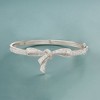 Ross-Simons 0.15 ct. t.w. Diamond Bow Bangle Bracelet in Sterling Silver - 3 of 4
