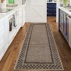 Washable Area Rug Living Room Rugs Modern Bordered Soft Throw Carpet Low Pile Non Slip Checkered Bedroom Rug Geometric Carpet for Nursery - 3 of 4
