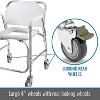 DMI Rolling Shower Chair & Commode, FSA Eligible, 250 lb Capacity, White - 3 of 3