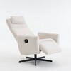 Linen Fabric 360 Swivel Chair, Handle Glider Recliner Nursery Chair With Adjustable Back And Footrest, Swivel Chairs Accent-Cuddlewood - 2 of 4