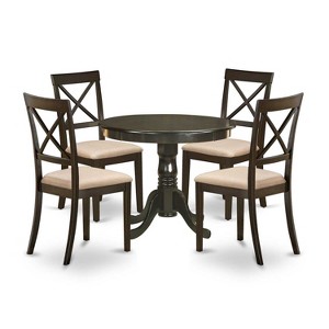 Round Kitchen Dining Table Set - 42 Inch Table with 4 Chairs - Modern Dinette Set - 1 of 4