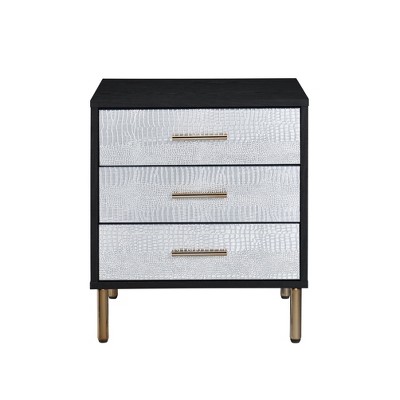 NicBex Nightstand with Drawers,Side Table with Wood Tapered Legs and Finish,Modern Bedside Table for Bedroom,Living Room