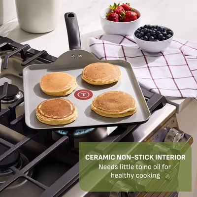 T-Fal Simply Cook 11 Ceramic Nonstick Square Griddle Black