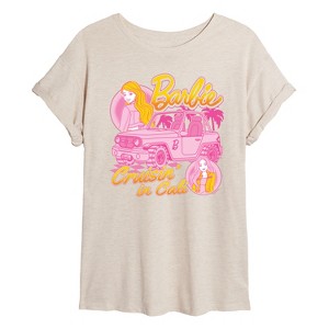 Women's - Barbie - Cruisin In Cali Oversized Graphic T-Shirt - 1 of 4