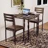 coucheta 3-Piece Dining Table and Chairs Set for 2, Kitchen Table and Chairs with Spiral Table Legs, for Small Spaces, Dining, Apartment - 3 of 4