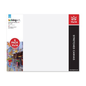 KINGART Stretched Canvas 11" x 14", 8-Pack - 1 of 4