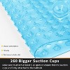 FENCY Long Shower Mat with Drain Holes Suction Cups - 2 of 4