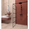 NicBex 35"W x 72"H Shower Door Frameless Glass Shower Screen 1/4"(6mm) Tempered Glass with Grab Bars, Chrome - 2 of 4