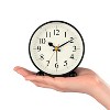 Aoibox Vintage Retro Analog Alarm Clock, Super Silent Non Ticking with Manual Light & Snooze, for Living Room, Bedroom, Bedside, Desk (Black) - 2 of 4