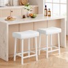 Whizmax Counter Height Bar Stools Set of 4, 24" Barstools for Kitchen Island Counter, Upholstered Padded Barstools with Curved Surface, Easy Assembly - 4 of 4