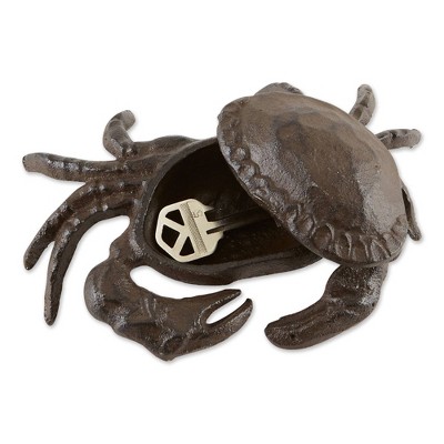 Cast Iron Crab Key Hider Brown - Zingz & Thingz