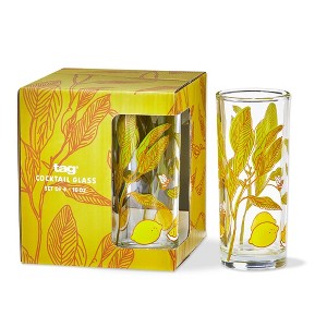 Tag Lavender & Honey Lemon 10oz Drinking Glasses - Dishwasher Safe Drinkware, Set of 6, 6" H x 2.5" W, Perfect for Refreshing Beverages - 1 of 2