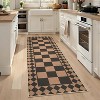 Easy Jute Look Runner Rug Machine Washable, Checkerboard Low Pile Non-Slip Carpet for Kitchen Laundry Patio Indoor Outdoor Use - 4 of 4