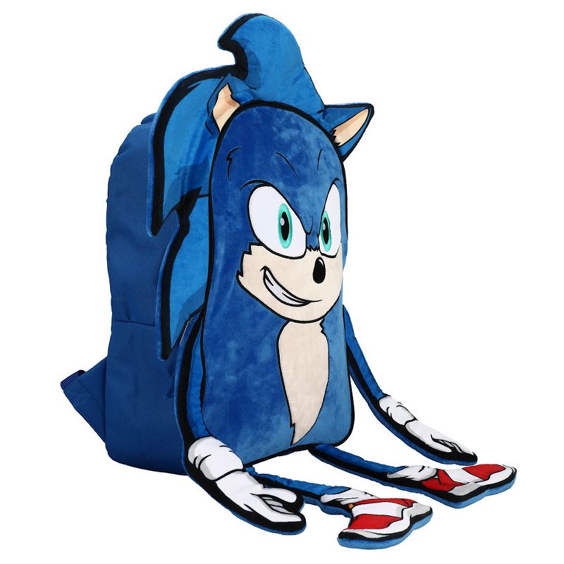 Sonic The Hedgehog Sonic Youth Plush Character Backpack, 2 of 9
