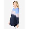 Woman Within Plus Size Tie-Dyed Knit Sweatshirt Tunic - 4 of 4