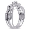 EVERLY JEWELRY | Sterling Silver 1/3 CT TW Diamond Crossover Bridal Set - 2 of 3
