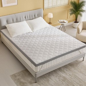 Dyonery 3 inch Extra Firm Mattress Topper for Pain Relieving Extra Support High-Density Foam Mattress Pad with Removable Cover,No Smell,CertiPUR-US - 1 of 4