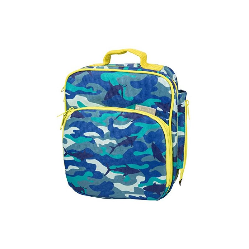 Bentology Lunch Box for Kids - Girls and Boys Insulated Lunchbox Bag Tote - Fits Bento Boxes - Shark Camo, 1 of 2