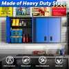 TinyHomie Wall-Mounted Garage Storage Cabinet with Lockable Doors and Adjustable Shelves, Durable Metal Hanging Tool Cabinet for Utility Rooms - 4 of 4