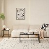 Racxily Black Glass Coffee Table, Small Metal Leg Tea Table for Sofa - 4 of 4