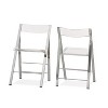 Set of 2 Acrylic Foldable Chairs Clear - Baxton Studio: Chromed Steel, Rubber Feet, Modern Style - 2 of 4
