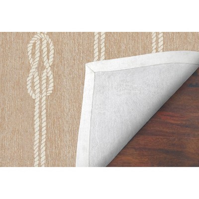 Coastal Charm Hand-Tufted Black and Beige Indoor/Outdoor Rug