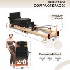 Pilates Reformer, Wooden Foldable Pilates Reformer Machine for Home and Studio, Pilates Machine Equipment with Sitting Box - 2 of 4