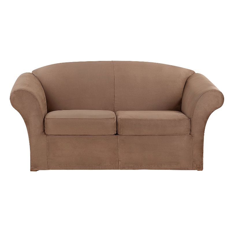 Ultimate Stretch Loveseat Suede Slipcover - Sure Fit, 1 of 5