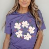 Simply Sage Market Women's Pink Flowers and Buds Short Sleeve Graphic Tee - 2 of 4
