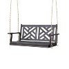 PAGED Swing Chair Outdoor, 2-Seater Hanging Bench With Chains, Patio Furniture Swing For Backyard Garden Poolside - 4 of 4