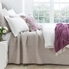 EY Essentials 20" x 36" Nunzia Oyster Decorative Bedding Premium Cotton Rectangle King Sham - 2 of 4