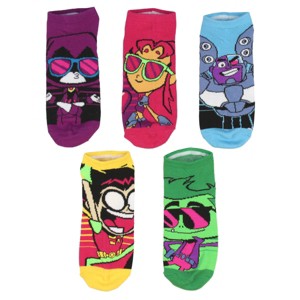 Teen Titans Go! To The Movies Cool Character Ankle Socks 5 PK - 1 of 3