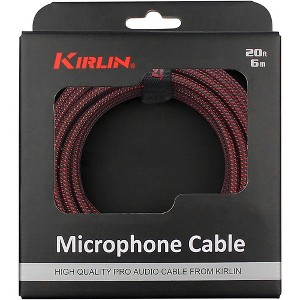 Kirlin XLR Male To XLR Female Microphone Cable - Black And Red Woven Jacket - 1 of 2