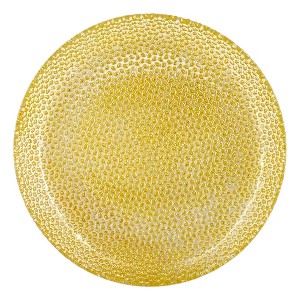 Slickblue Chic Pebble Pattern Glass Plates – Perfect for Formal and Casual Dining Events - Set & Color Options - 1 of 4