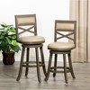 NicBex Accent Chair Swivel Chair Upholstered Bar Stools with Wood Legs for Kitchen Island, Living Room and Pub - 3 of 4