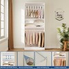 Besiost 36" Wooden Closet Organizer with Adjustable Shelves, Freestanding Wardrobe with Hanging Rails - 3 of 4