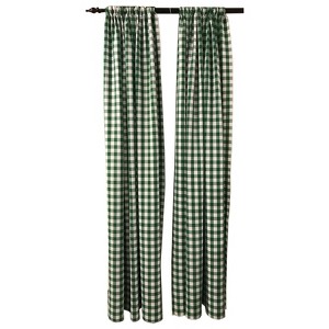 Slickblue Checkered Backdrop Curtains – 2 Panels, 58"x96", Yarn Dyed Gingham Fabric with Rod Pocket, 9 Color Options - 1 of 3