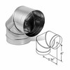 DuraVent DuraBlack 6-Inch Diameter Stainless Steel Single Wall Wood Burning Stove 90 Degree Elbow Pipe Connector to Vent Smoke and Exhaust, Silver - 4 of 4