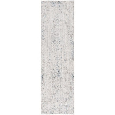 Antique Patina ANP650 Machine Made Loomed Runner Rug - Grey/Blue - 2'-4" X 8' - Safavieh