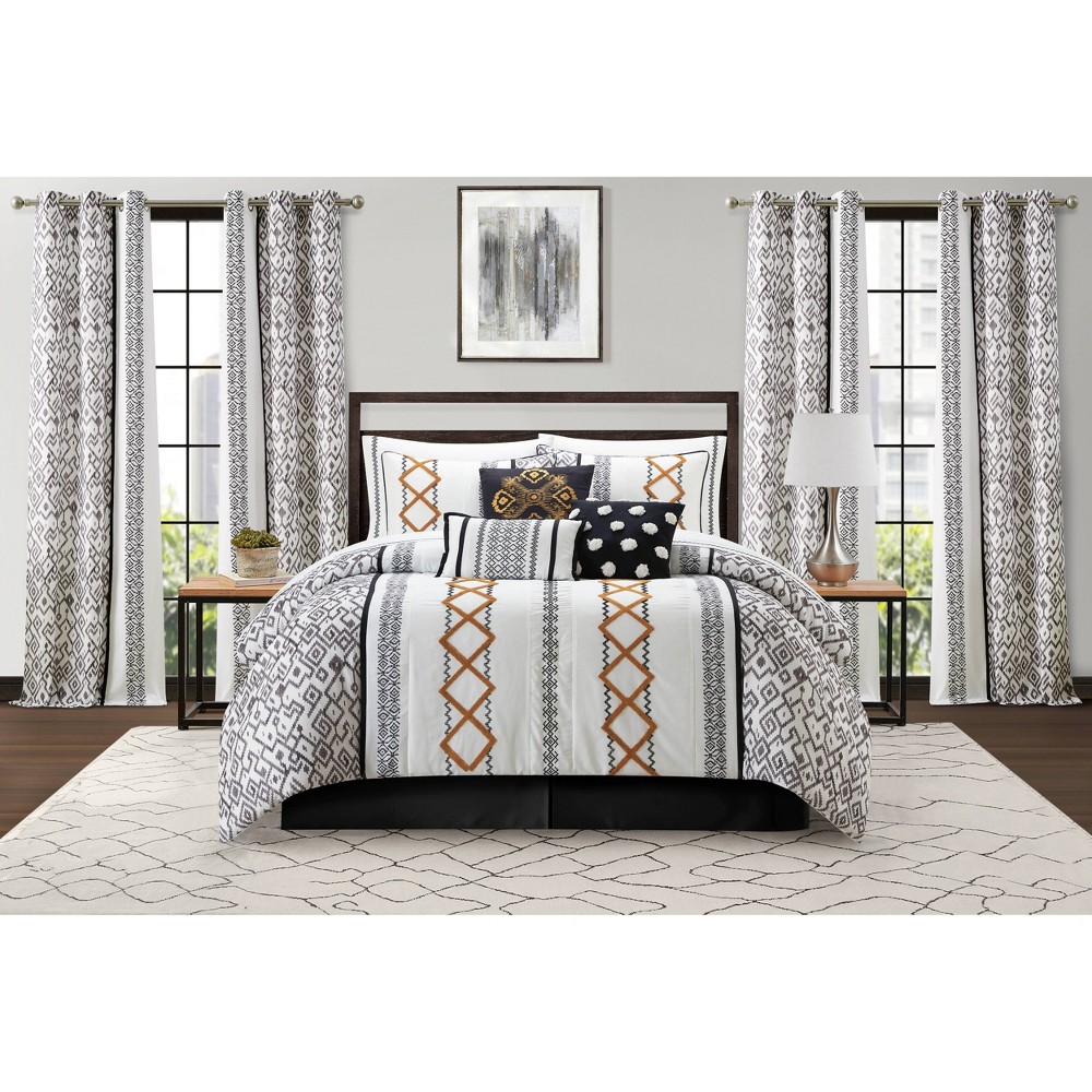 Photos - Bed Linen Nanshing 15pc Queen Anthony Comforter Set Black