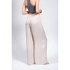 Women's Satin Wide-leg Pants - LATTELOVE - 2 of 2