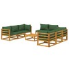 vidaXL Garden Lounge Set Green, Wood Solid Acacia wood, Polyester Medium - 3 of 4