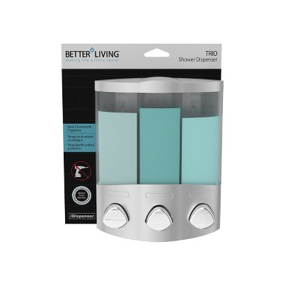 Satin Silver Wall-Mounted Automatic Liquid Dispenser